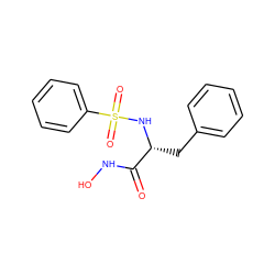 O=C(NO)[C@@H](Cc1ccccc1)NS(=O)(=O)c1ccccc1 ZINC000013778460