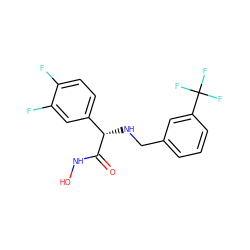 O=C(NO)[C@@H](NCc1cccc(C(F)(F)F)c1)c1ccc(F)c(F)c1 ZINC000028765857