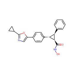 O=C(NO)[C@@H]1[C@H](c2ccccc2)[C@H]1c1ccc(-c2cnc(C3CC3)o2)cc1 ZINC000103251561