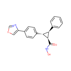 O=C(NO)[C@@H]1[C@H](c2ccccc2)[C@H]1c1ccc(-c2cocn2)cc1 ZINC000103251563