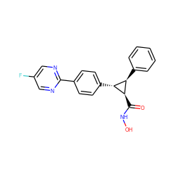 O=C(NO)[C@@H]1[C@H](c2ccccc2)[C@H]1c1ccc(-c2ncc(F)cn2)cc1 ZINC000095920826