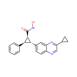 O=C(NO)[C@@H]1[C@H](c2ccccc2)[C@H]1c1ccc2ncc(C3CC3)nc2c1 ZINC000103251545