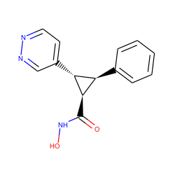 O=C(NO)[C@@H]1[C@H](c2ccccc2)[C@H]1c1ccnnc1 ZINC000103251570