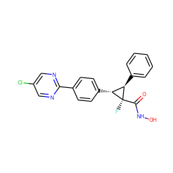 O=C(NO)[C@]1(F)[C@H](c2ccccc2)[C@H]1c1ccc(-c2ncc(Cl)cn2)cc1 ZINC000206798580