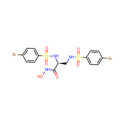 O=C(NO)[C@H](CNS(=O)(=O)c1ccc(Br)cc1)NS(=O)(=O)c1ccc(Br)cc1 ZINC000042889460