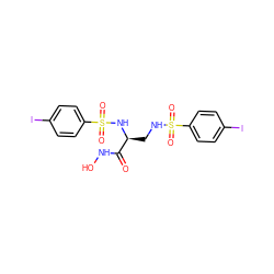 O=C(NO)[C@H](CNS(=O)(=O)c1ccc(I)cc1)NS(=O)(=O)c1ccc(I)cc1 ZINC000049881937