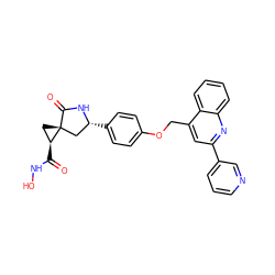 O=C(NO)[C@H]1C[C@@]12C[C@@H](c1ccc(OCc3cc(-c4cccnc4)nc4ccccc34)cc1)NC2=O ZINC000040860877