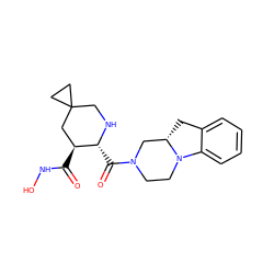 O=C(NO)[C@H]1CC2(CC2)CN[C@@H]1C(=O)N1CCN2c3ccccc3C[C@H]2C1 ZINC000034801906