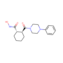 O=C(NO)[C@H]1CCCC[C@@H]1C(=O)N1CCN(c2ccccc2)CC1 ZINC000040955364