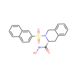 O=C(NO)[C@H]1Cc2ccccc2CN1S(=O)(=O)c1ccc2ccccc2c1 ZINC000013797711