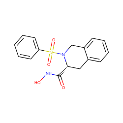 O=C(NO)[C@H]1Cc2ccccc2CN1S(=O)(=O)c1ccccc1 ZINC000013472378