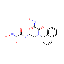 O=C(NO)C(=O)NCCN(C(=O)C(=O)NO)c1cccc2ccccc12 ZINC000013439919