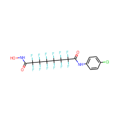 O=C(NO)C(F)(F)C(F)(F)C(F)(F)C(F)(F)C(F)(F)C(F)(F)C(=O)Nc1ccc(Cl)cc1 ZINC000082158277