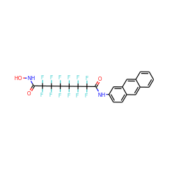 O=C(NO)C(F)(F)C(F)(F)C(F)(F)C(F)(F)C(F)(F)C(F)(F)C(=O)Nc1ccc2cc3ccccc3cc2c1 ZINC000073224986