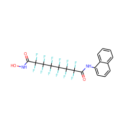 O=C(NO)C(F)(F)C(F)(F)C(F)(F)C(F)(F)C(F)(F)C(F)(F)C(=O)Nc1cccc2ccccc12 ZINC000073224745