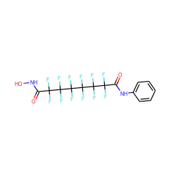 O=C(NO)C(F)(F)C(F)(F)C(F)(F)C(F)(F)C(F)(F)C(F)(F)C(=O)Nc1ccccc1 ZINC000040163586