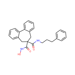 O=C(NO)C1(C(=O)NCCCc2ccccc2)Cc2ccccc2-c2ccccc2C1 ZINC000013780637