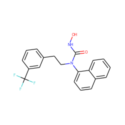 O=C(NO)N(CCc1cccc(C(F)(F)F)c1)c1cccc2ccccc12 ZINC000028767890