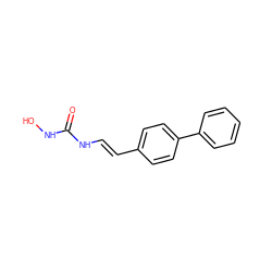 O=C(NO)N/C=C/c1ccc(-c2ccccc2)cc1 ZINC000473120150