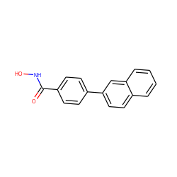 O=C(NO)c1ccc(-c2ccc3ccccc3c2)cc1 ZINC000027653366