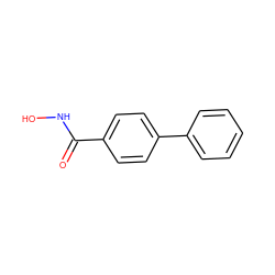 O=C(NO)c1ccc(-c2ccccc2)cc1 ZINC000027657090