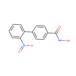 O=C(NO)c1ccc(-c2ccccc2[N+](=O)[O-])cc1 ZINC000028086552