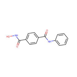 O=C(NO)c1ccc(C(=O)Nc2ccccc2)cc1 ZINC000034605362