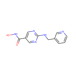 O=C(NO)c1cnc(NCc2cccnc2)nc1 ZINC000166622636