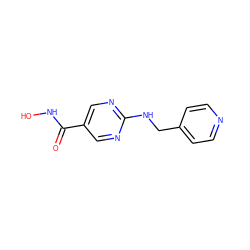 O=C(NO)c1cnc(NCc2ccncc2)nc1 ZINC000146014765