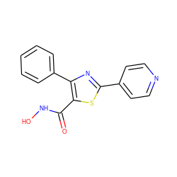 O=C(NO)c1sc(-c2ccncc2)nc1-c1ccccc1 ZINC000114957741