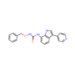 O=C(NOCc1ccccc1)Nc1cccc2c(-c3ccncc3)c[nH]c12 ZINC000036338552