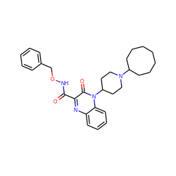 O=C(NOCc1ccccc1)c1nc2ccccc2n(C2CCN(C3CCCCCCC3)CC2)c1=O ZINC000114764935