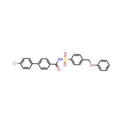 O=C(NS(=O)(=O)c1ccc(COc2ccccc2)cc1)c1ccc(-c2ccc(Cl)cc2)cc1 ZINC000072182068