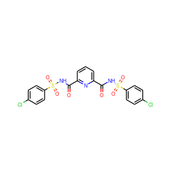 O=C(NS(=O)(=O)c1ccc(Cl)cc1)c1cccc(C(=O)NS(=O)(=O)c2ccc(Cl)cc2)n1 ZINC000073165409