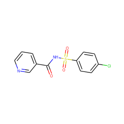 O=C(NS(=O)(=O)c1ccc(Cl)cc1)c1cccnc1 ZINC000073196771