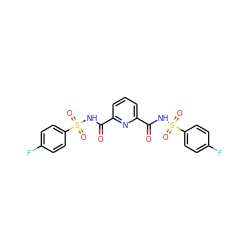 O=C(NS(=O)(=O)c1ccc(F)cc1)c1cccc(C(=O)NS(=O)(=O)c2ccc(F)cc2)n1 ZINC000073164114