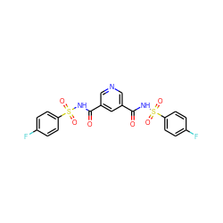 O=C(NS(=O)(=O)c1ccc(F)cc1)c1cncc(C(=O)NS(=O)(=O)c2ccc(F)cc2)c1 ZINC000073167600