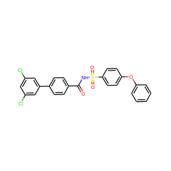 O=C(NS(=O)(=O)c1ccc(Oc2ccccc2)cc1)c1ccc(-c2cc(Cl)cc(Cl)c2)cc1 ZINC000072180811