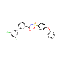 O=C(NS(=O)(=O)c1ccc(Oc2ccccc2)cc1)c1cccc(-c2cc(Cl)cc(Cl)c2)c1 ZINC000072182607