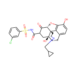 O=C(NS(=O)(=O)c1cccc(Cl)c1)C1C[C@@]2(O)[C@H]3Cc4ccc(O)c5c4[C@@]2(CCN3CC2CC2)[C@@H](O5)C1=O ZINC000096173302