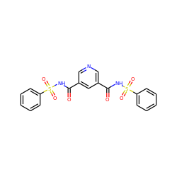 O=C(NS(=O)(=O)c1ccccc1)c1cncc(C(=O)NS(=O)(=O)c2ccccc2)c1 ZINC000073197664