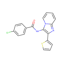 O=C(Nc1c(-c2cccs2)nc2ccccn12)c1ccc(Cl)cc1 ZINC000000624098