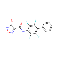 O=C(Nc1c(F)c(F)c(-c2ccccc2)c(F)c1F)c1no[nH]c1=O ZINC000073197355