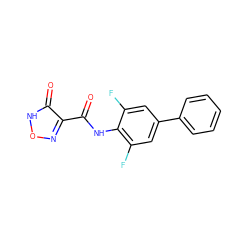 O=C(Nc1c(F)cc(-c2ccccc2)cc1F)c1no[nH]c1=O ZINC000073199182