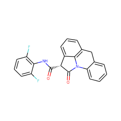 O=C(Nc1c(F)cccc1F)[C@H]1C(=O)N2c3ccccc3Cc3cccc1c32 ZINC000026162968