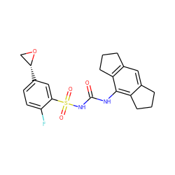 O=C(Nc1c2c(cc3c1CCC3)CCC2)NS(=O)(=O)c1cc([C@@H]2CO2)ccc1F ZINC000034011519