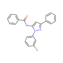 O=C(Nc1cc(-c2ccccc2)nn1-c1cccc(Br)c1)c1ccccc1 ZINC000013704397