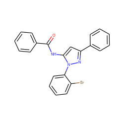 O=C(Nc1cc(-c2ccccc2)nn1-c1ccccc1Br)c1ccccc1 ZINC000013704389