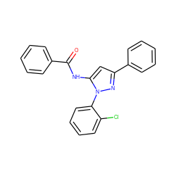 O=C(Nc1cc(-c2ccccc2)nn1-c1ccccc1Cl)c1ccccc1 ZINC000013704383