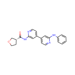 O=C(Nc1cc(-c2ccnc(Nc3ccccc3)c2)ccn1)[C@@H]1CCOC1 ZINC000028571780